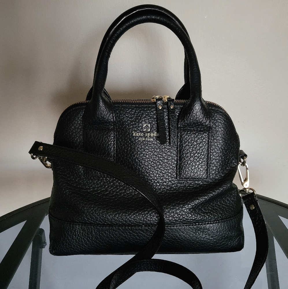 Kate Spade Black Pebbled Leather Shoulder or Crossbody Purse